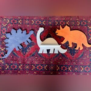 Big Wooden Dinosaurs Distressed Hobby Lobby 24" Long Set of 3 Wall Decor